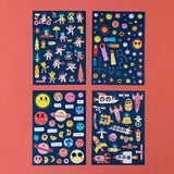 Londji - Sticker - Set (ab 3 Jahren) • Space - ROSA ECK