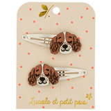 Luciole et Petit Pois - ALBA THE SPRINGER Kinder - Haarspangen (2er - Set) - ROSA ECK