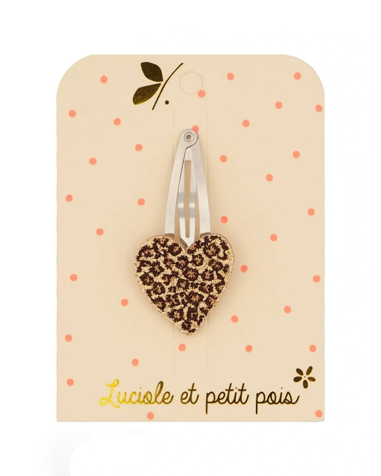 Luciole et Petit Pois - LEO HERZ Mini - Haarspange - ROSA ECK