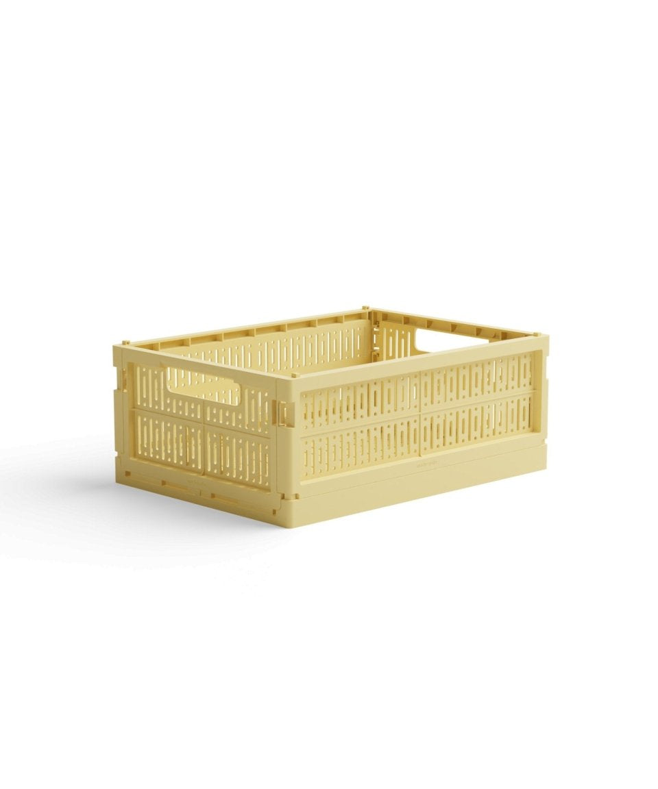 Made Crate - Klappbox Midi Lemon Cream - ROSA ECK - Gelb, ,