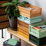 Made Crate - Klappbox Midi Mustard - ROSA ECK - Gelb, ,