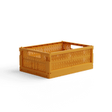 Made Crate - Klappbox Midi Mustard - ROSA ECK - Gelb, ,