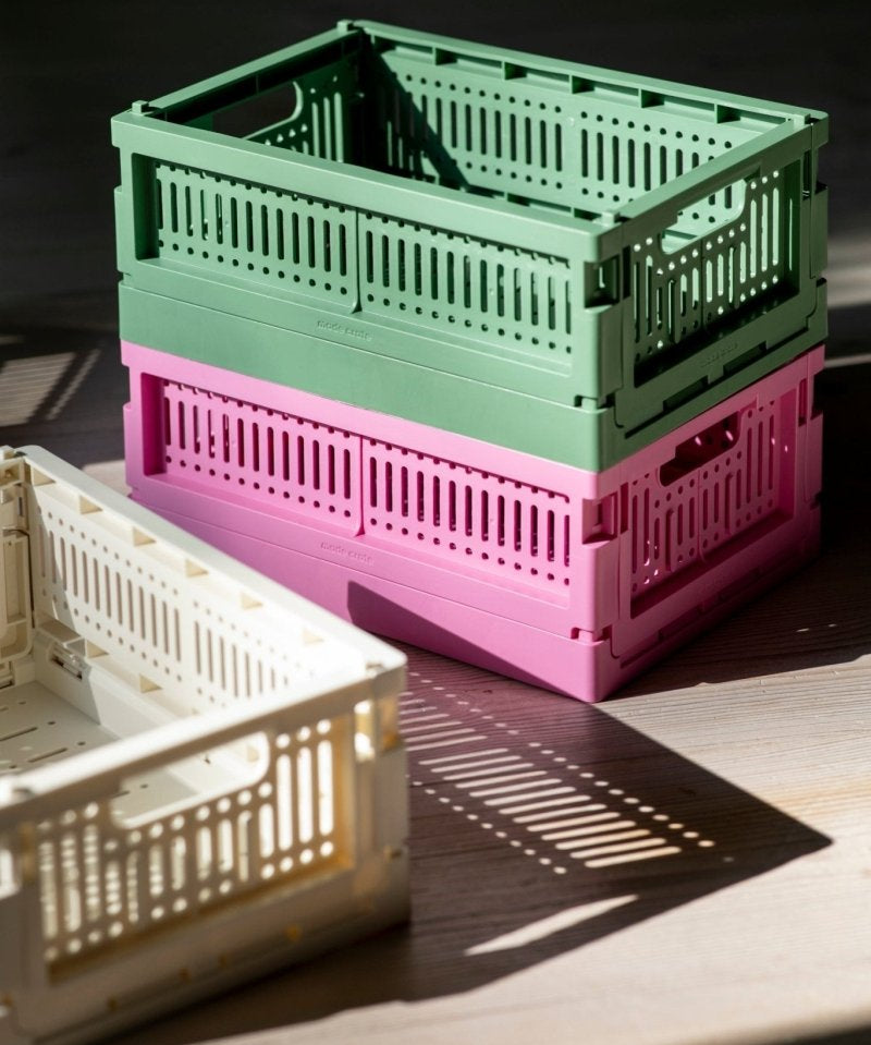 Made Crate - Klappbox Mini Green Bean Green - ROSA ECK - Grün, ,