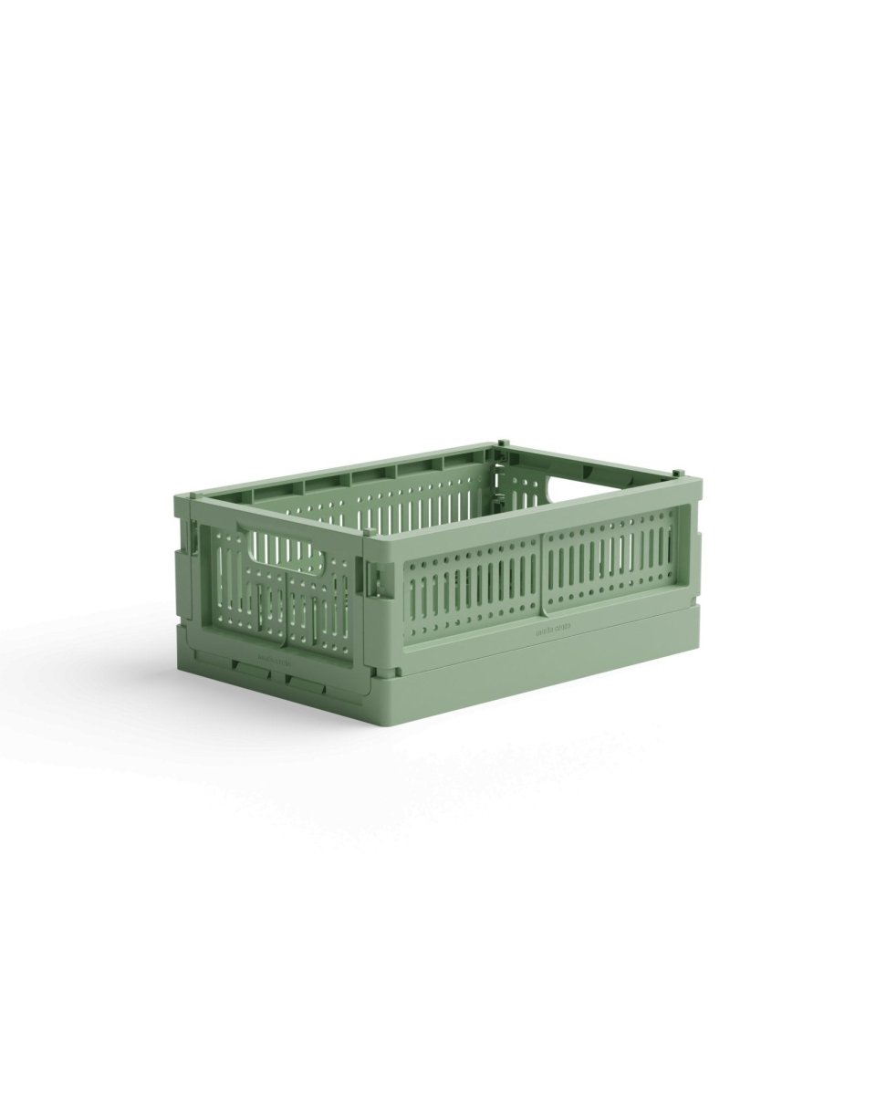Made Crate - Klappbox Mini Green Bean Green - ROSA ECK - Grün, ,