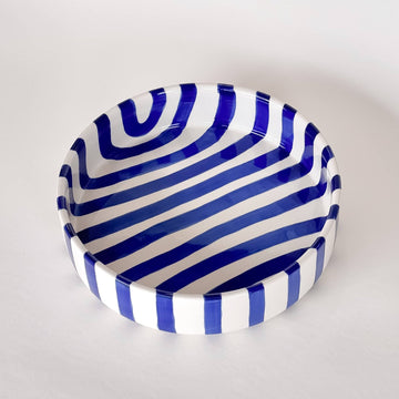 Magazin Minori - STRIPES Große Schale mit Streifen • Mare Blue - Schüssel - ROSA ECK
