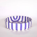 Magazin Minori - STRIPES Große Schale mit Streifen • Palazzo Purple - Schüssel - ROSA ECK