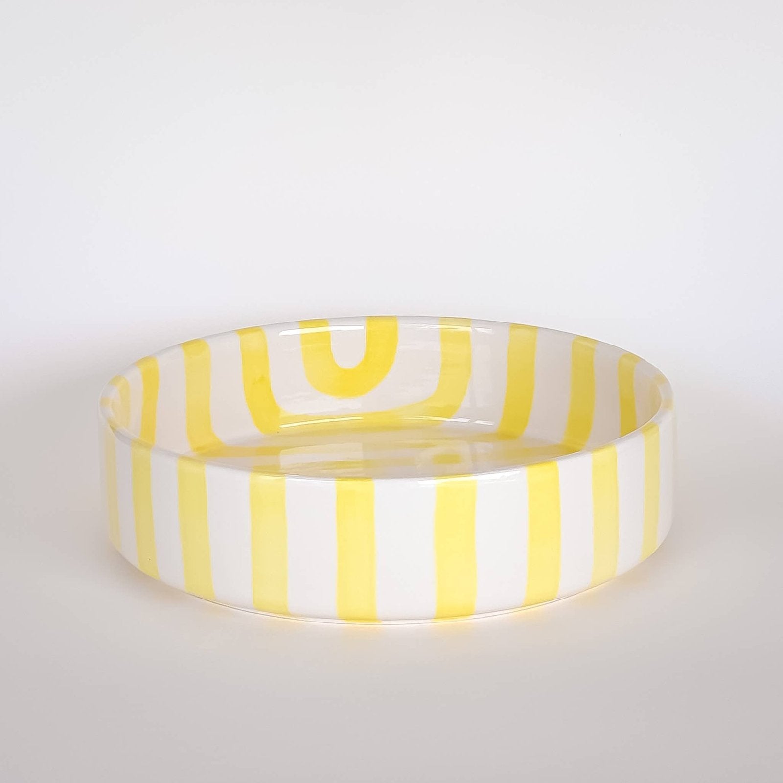 Magazin Minori - STRIPES Große Schale mit Streifen • Spiaggia Yellow - Schüssel - ROSA ECK