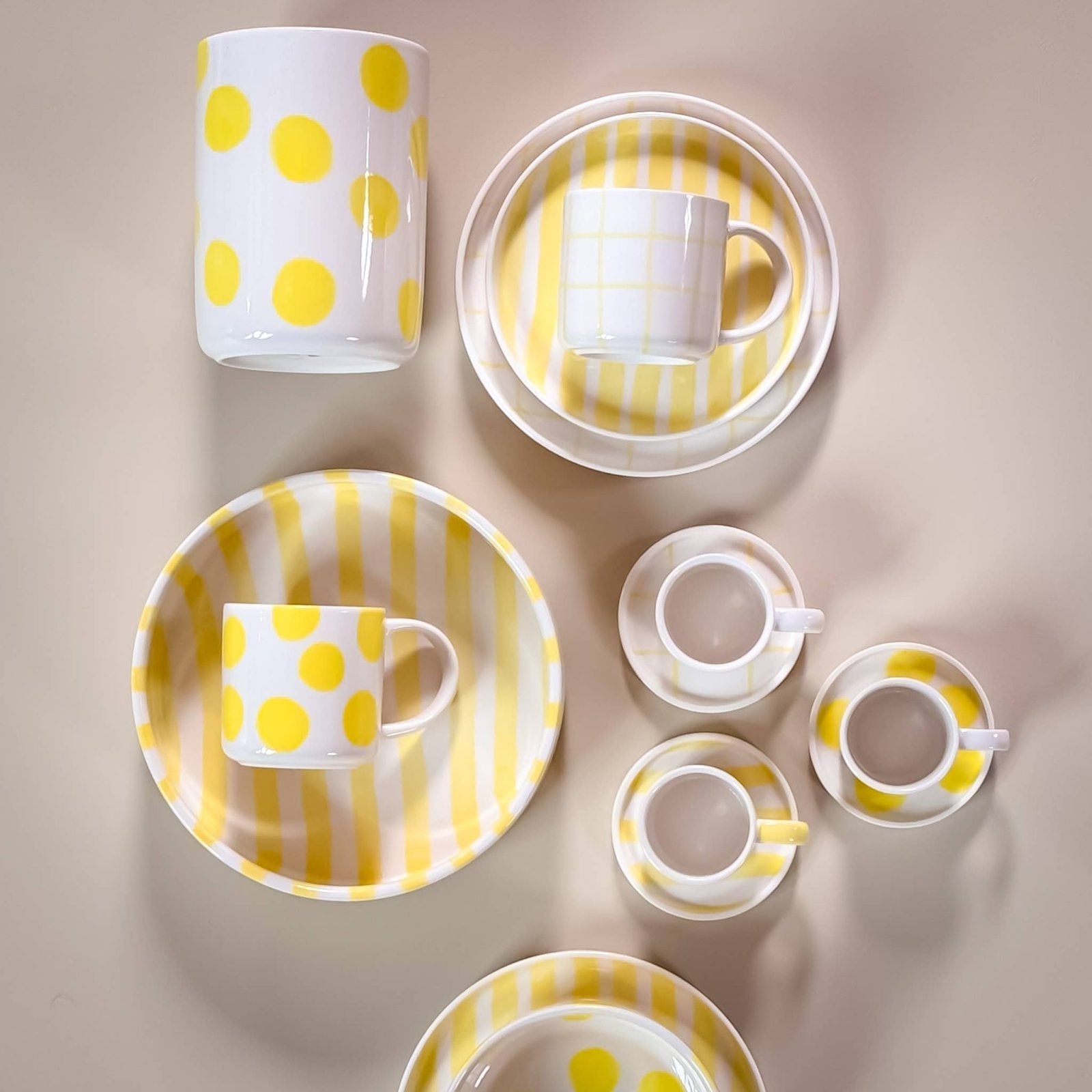 Magazin Minori - STRIPES Große Schale mit Streifen • Spiaggia Yellow - Schüssel - ROSA ECK