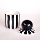 Magazin Minori - STRIPES Kerze im Keramikgefäß • vulcano black - ROSA ECK