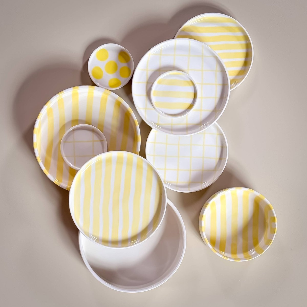 Magazin Minori - STRIPES Kleiner Teller • spiaggia yellow - Teller - ROSA ECK Concept Store