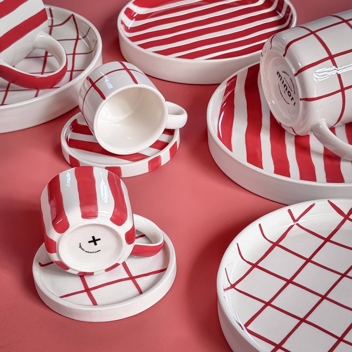 Magazin Minori - STRIPES Kleiner Teller • tramonto red - Teller - ROSA ECK Concept Store