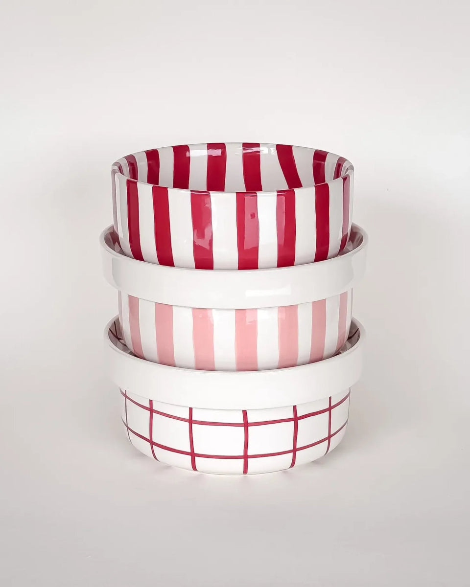 Magazin Minori - STRIPES Schale (600 ml) • tramonto red - ROSA ECK Concept Store