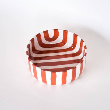 Magazin Minori - STRIPES Schale mit Streifen • Terracotta Orange - Schüssel - ROSA ECK