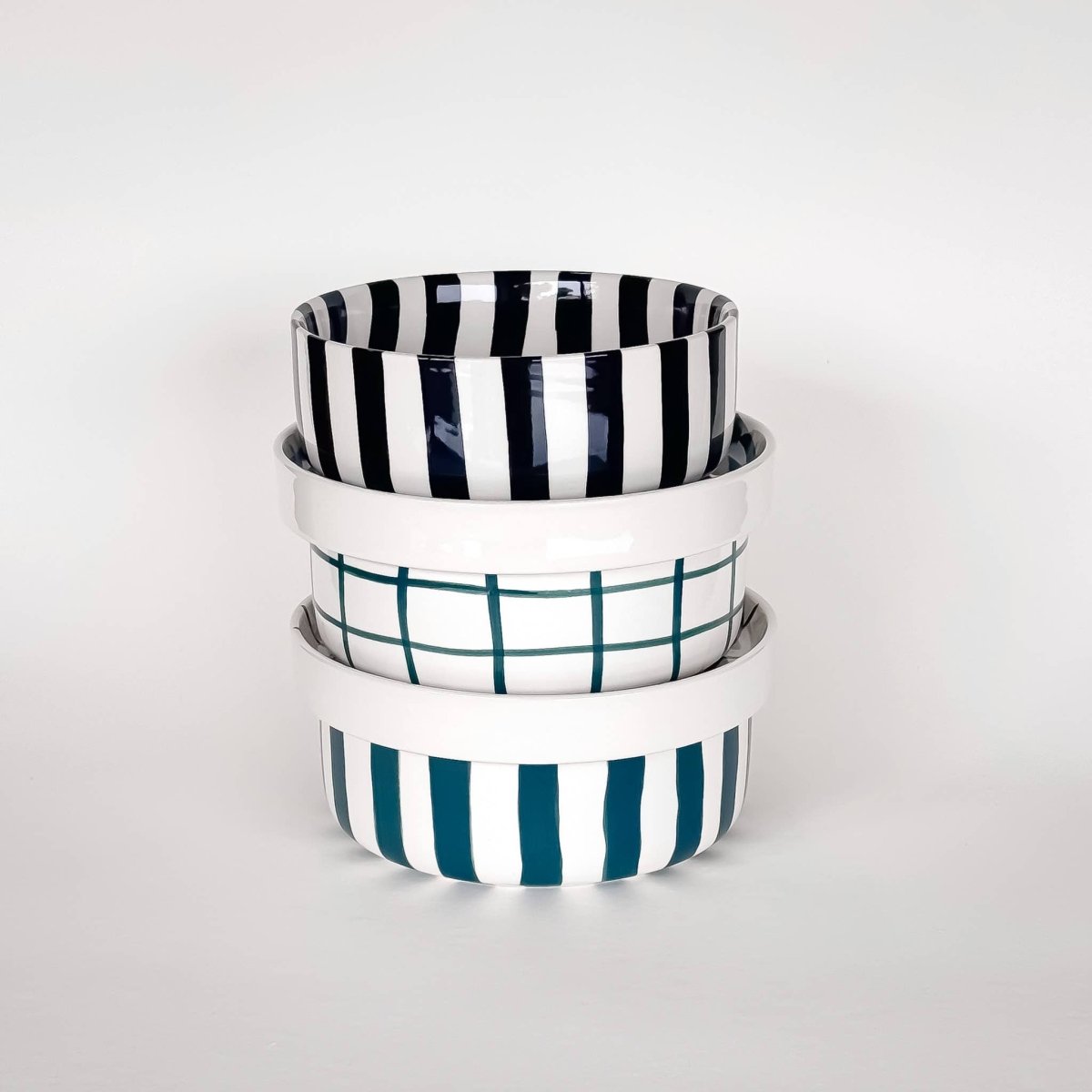 Magazin Minori - STRIPES Schale mit Streifen • vulcano black - Schüssel - ROSA ECK Concept Store