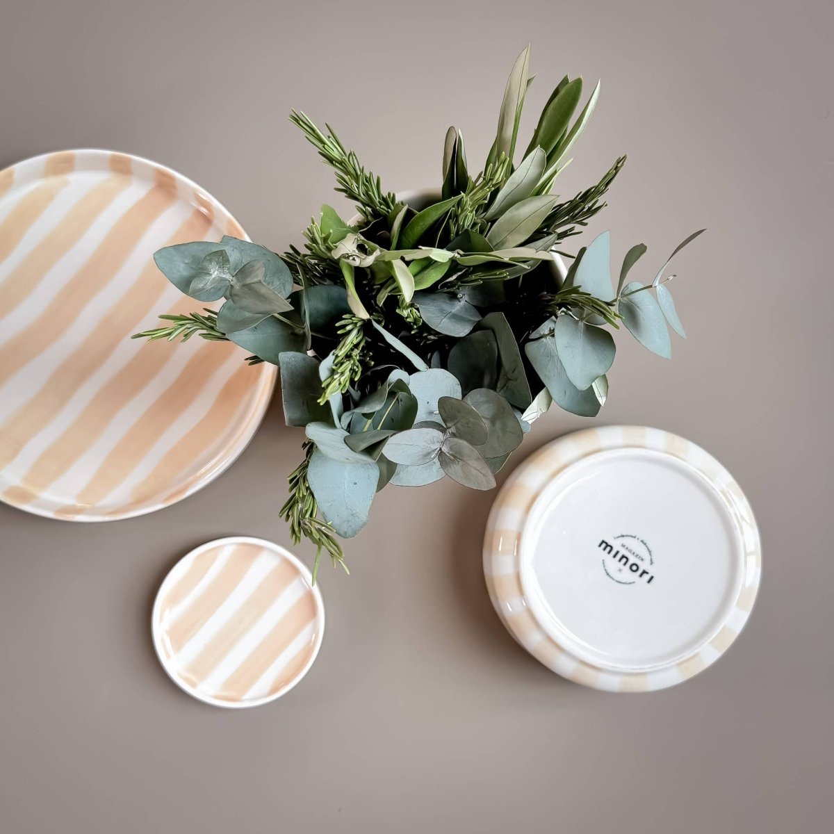 Magazin Minori - STRIPES Tasse (300 ml) | boho beige - ROSA ECK - Beige, boho beige,