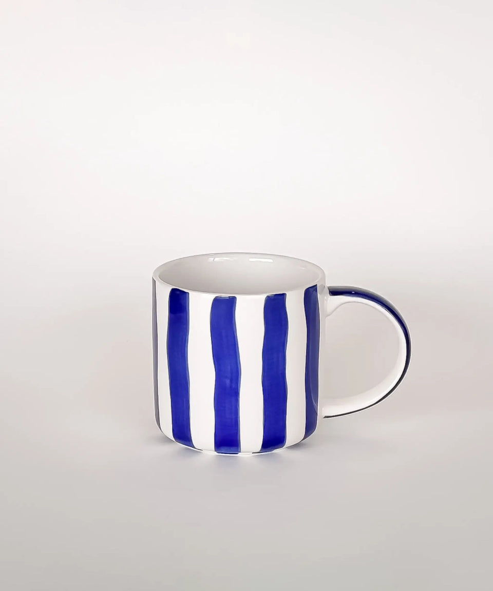 Magazin Minori - STRIPES Tasse (300 ml) • mare blue - Kaffee - und Teetasse - ROSA ECK Concept Store