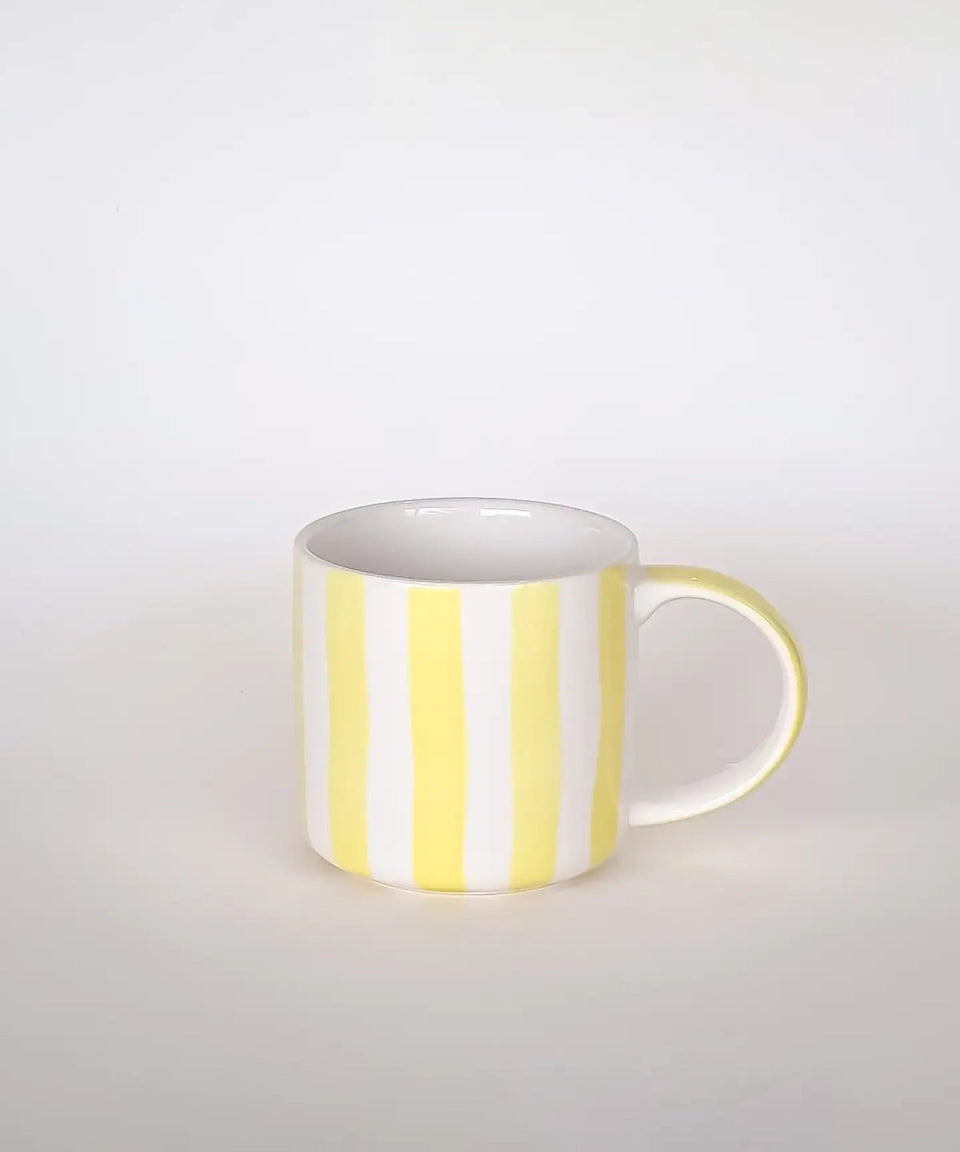 Magazin Minori - STRIPES Tasse (300 ml) • spiaggia yellow - Kaffee - und Teetasse - ROSA ECK Concept Store