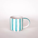 Magazin Minori - STRIPES Tasse mit Streifen • Amalfi Mint - Kaffee - und Teetasse - ROSA ECK