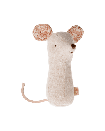 Maileg - LULLABY FRIENDS Maus Rassel für Babys | Natur - Babyspielzeug - ROSA ECK - Weiß, ,