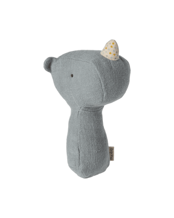 Maileg - LULLABY FRIENDS Nashorn Rassel für Babys | Dusty Blau - Babyspielzeug - ROSA ECK - , ,