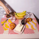 MAMF - DOLCE & BANANA Frühstücksbrettchen - Tablett - ROSA ECK