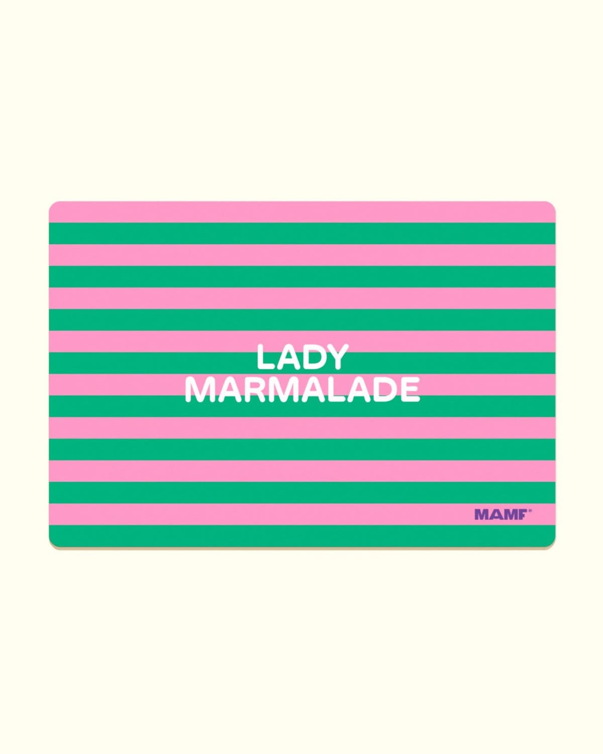 MAMF - LADY MARMELADE Frühstücksbrettchen - ROSA ECK - Brett, Grün, Linien