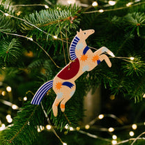milin - Weihnachtsanhänger aus Holz • Wooden Horse hell - Dekoration - ROSA ECK