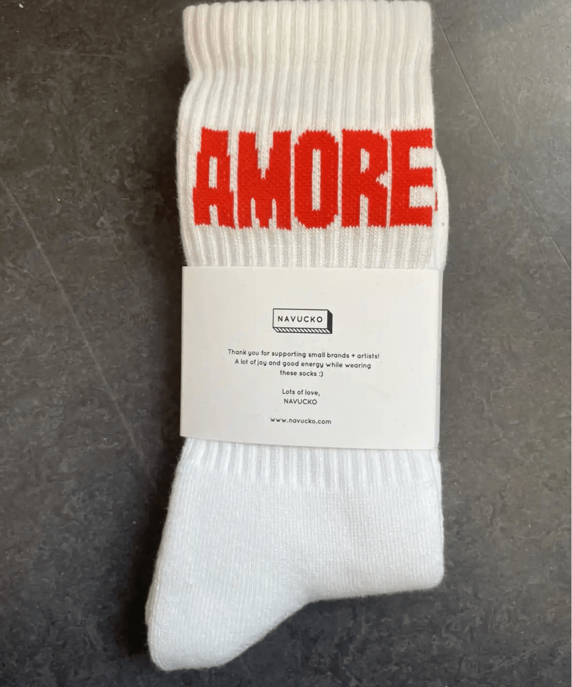 Navucko - AMORE Socken • Weiß - Socken - ROSA ECK Concept Store