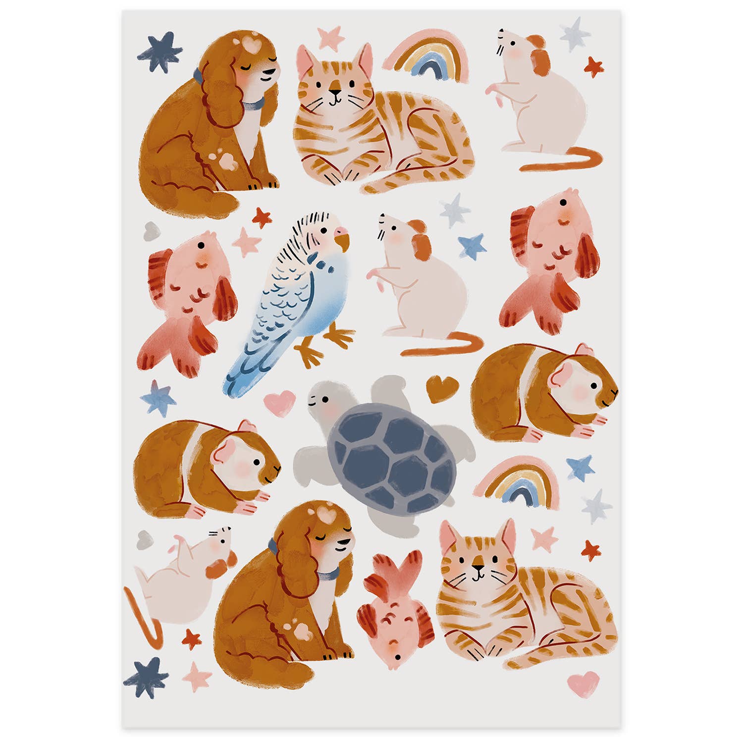 nuukk - HAUSTIERE Kindertattoos - ROSA ECK - 1.48, ,