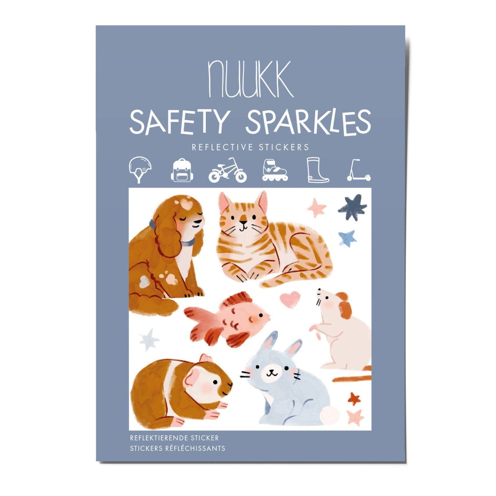 nuukk - Reflektierende Sticker • Haustiere - ROSA ECK