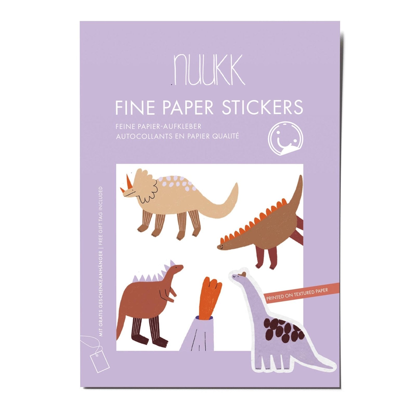 nuukk - Stickerbogen • Dinosaurs (3 Bögen) - ROSA ECK