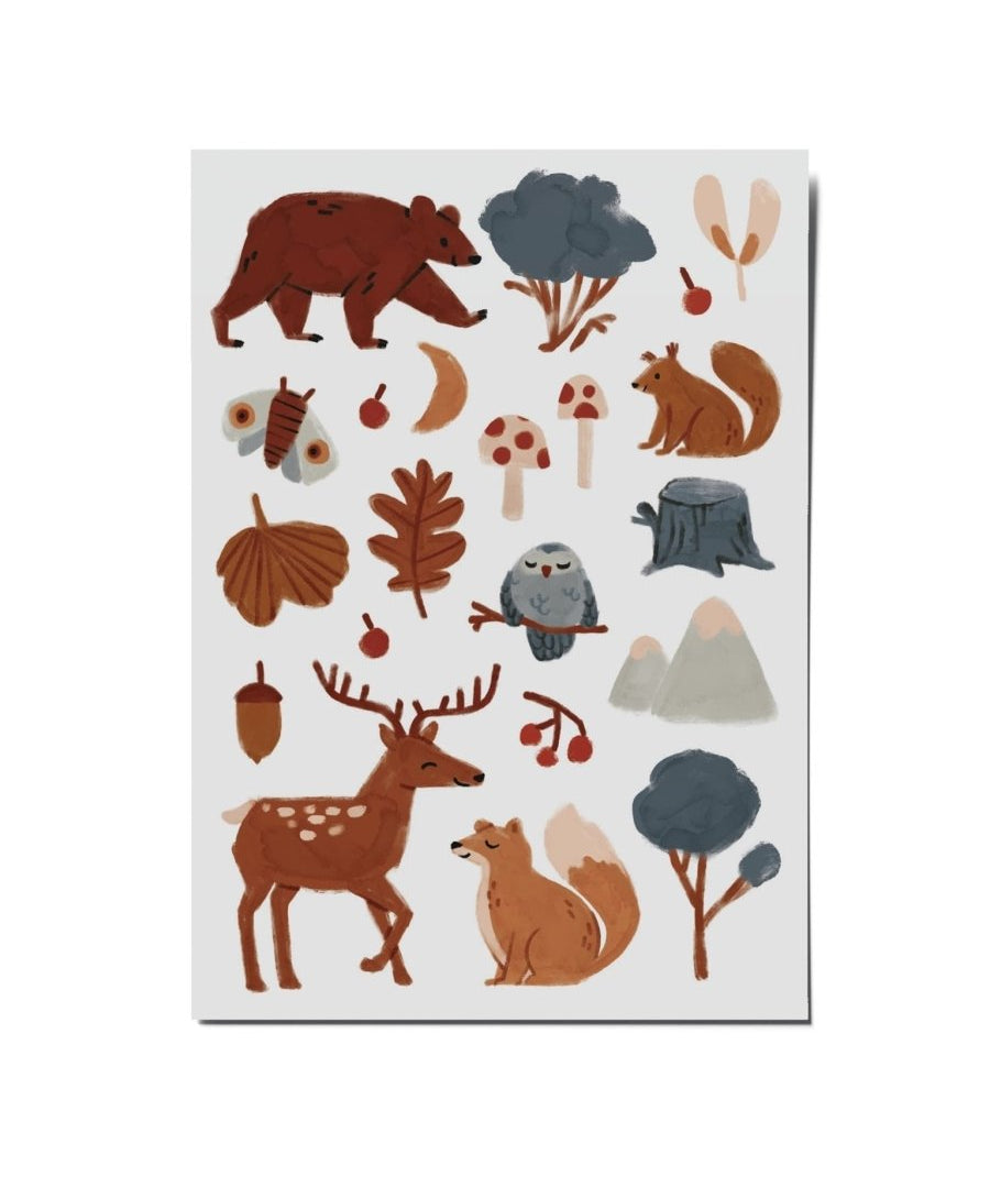 nuukk - WALDTIERE Kindertattoos - ROSA ECK - 1.32, Elena Comte,
