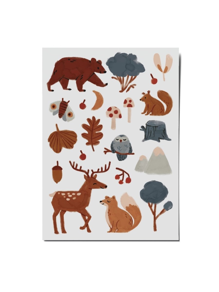 nuukk - WALDTIERE Kindertattoos - ROSA ECK - 1.32, Elena Comte,