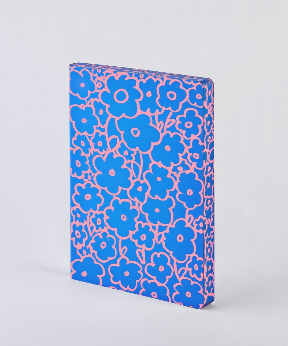 nuuna - GRAPHIC Notizbuch (A5+) Flower Power - ROSA ECK - Buch, L,