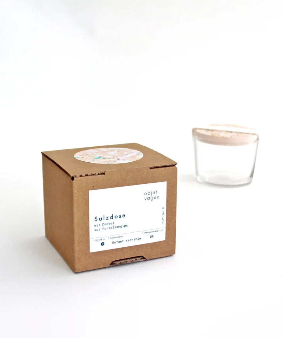 objet vague - Terrazzo Salzdose • Creme - ocker - Dose - ROSA ECK Concept Store
