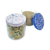 objet vague - Terrazzo Vorratsdose (700 ml) • Blau-Azul - ROSA ECK