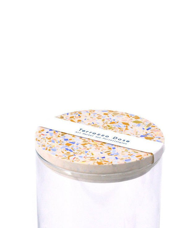 objet vague - Terrazzo Vorratsdose (700 ml) • Creme - Ocker - Dose - ROSA ECK Concept Store
