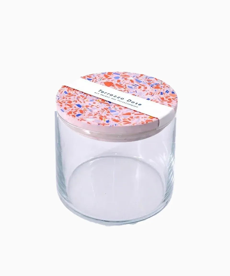 objet vague - Terrazzo Vorratsdose (700 ml) • Rosa - Dose - ROSA ECK Concept Store