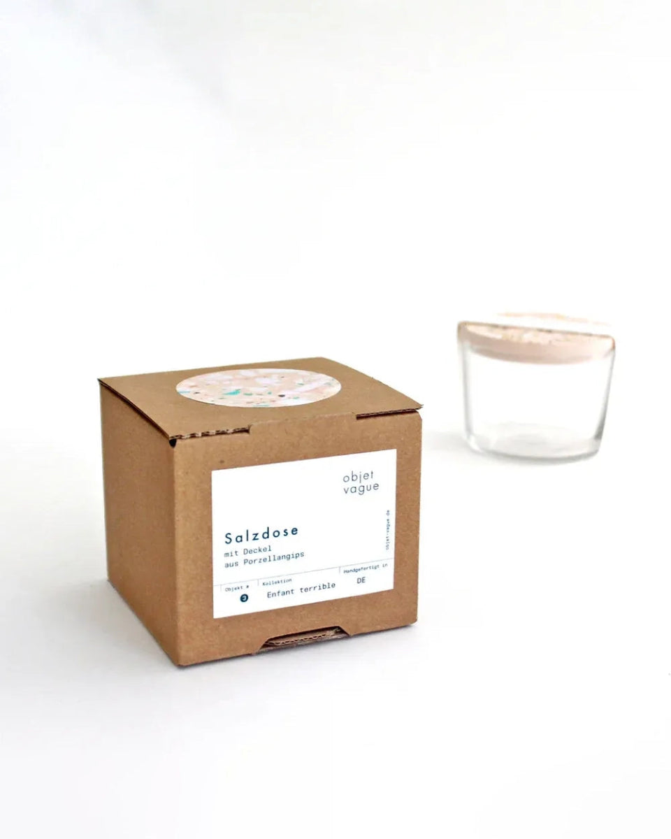 objet vague - Terrazzo Zuckerdose • Creme - ocker - Dose - ROSA ECK Concept Store