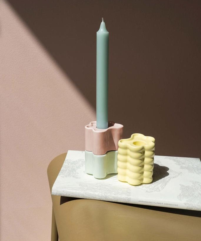 Octaevo - FLORA Kleiner Kerzenhalter | Mint - ROSA ECK - Grün, ,
