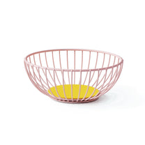 Octaevo - IRIS Obstkorb (⌀ 19 cm) Rosa/Gelb - ROSA ECK - Gelb, Rosa,