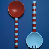 Octaevo - MEDITERRANEO Salatbesteck (2er-Set) • Bordeaux/Blau - ROSA ECK