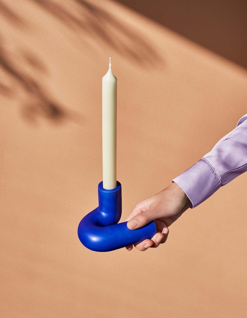 Octaevo - TEMPLO Kerzenhalter | Dark Blue - ROSA ECK - Blau, ,