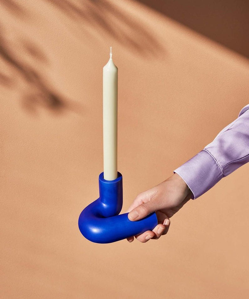 Octaevo - TEMPLO Kerzenhalter | Dark Blue - ROSA ECK - Blau, ,