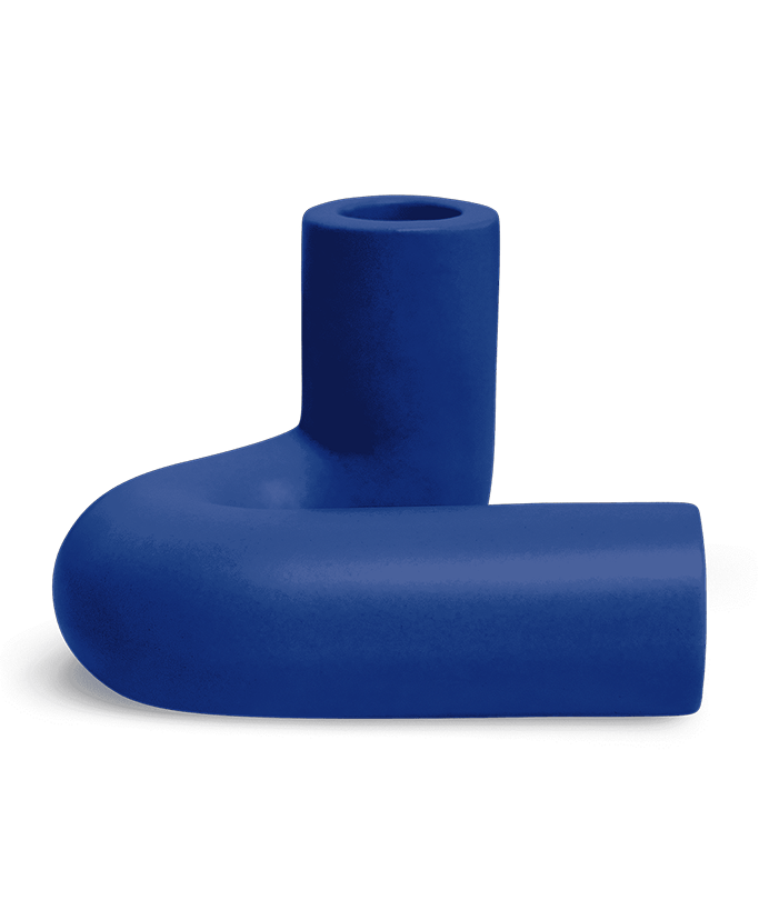 Octaevo - TEMPLO Kerzenhalter | Dark Blue - ROSA ECK - Blau, ,