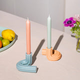 Octaevo - TEMPLO Kerzenhalter | Light Blue - ROSA ECK - Blau, ,