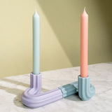 Octaevo - TEMPLO Kerzenhalter | Light Blue - ROSA ECK - Blau, ,