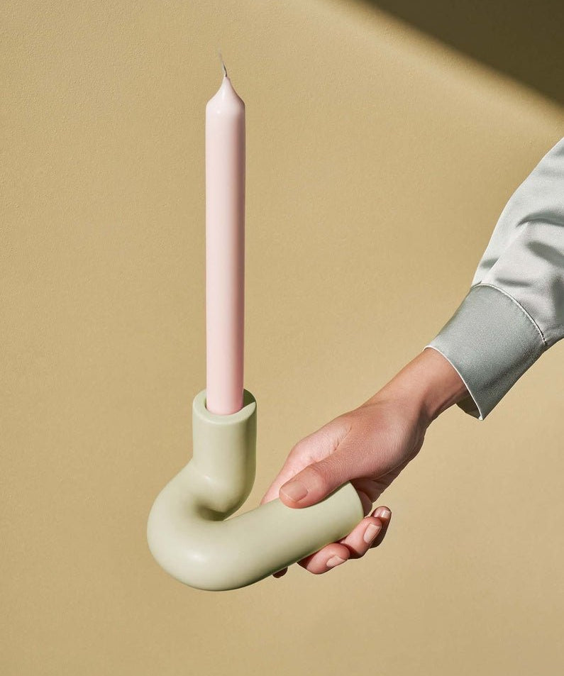 Octaevo - TEMPLO Kerzenhalter | Light Mint - ROSA ECK - Grün, ,