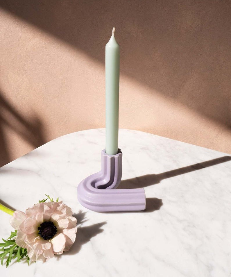 Octaevo - TEMPLO Kerzenhalter | Lilac - ROSA ECK - Lila, ,