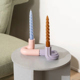 Octaevo - TEMPLO Kerzenhalter | Pink - ROSA ECK - Rosa, ,